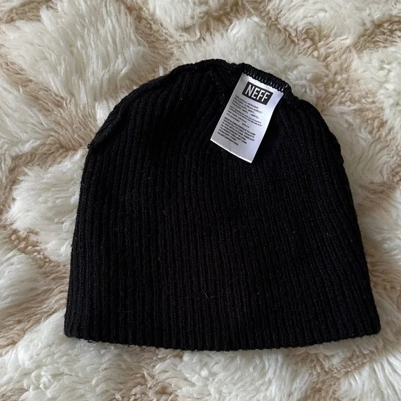 NEFF Classic Black Knit Beanie, EUC - Picture 3 of 8